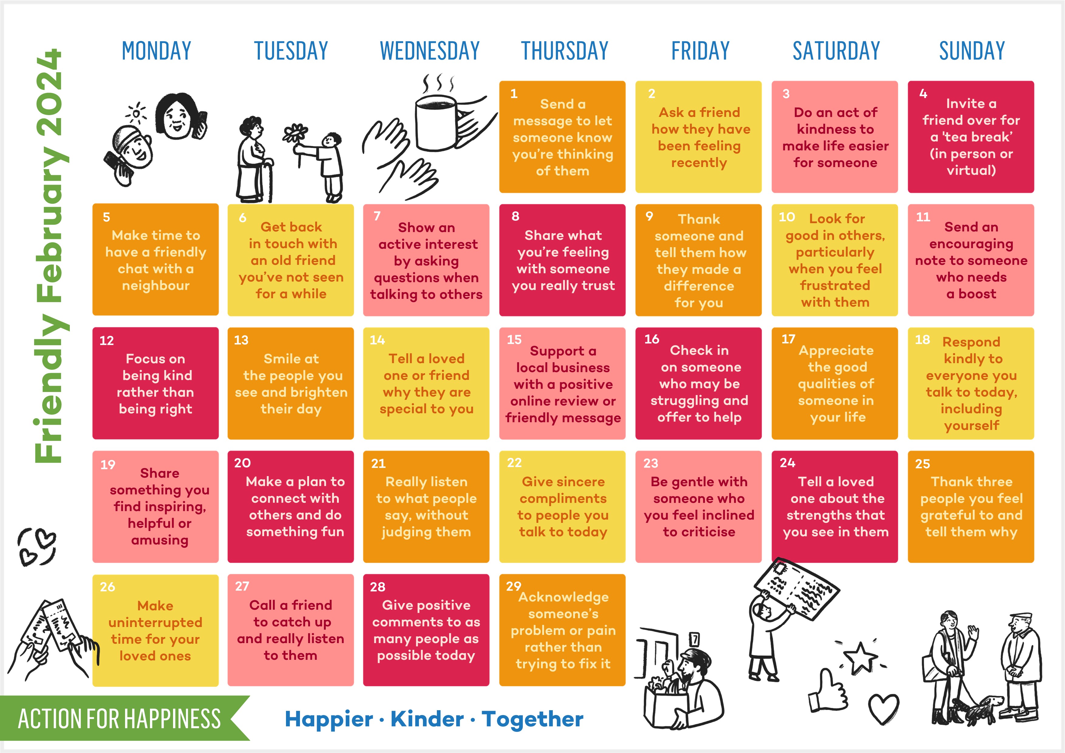 Action for Happiness Calendar