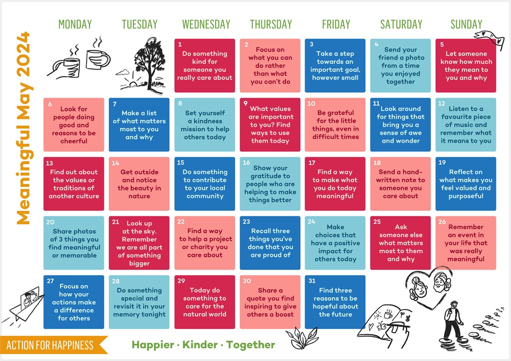 Action for Happiness Calendar